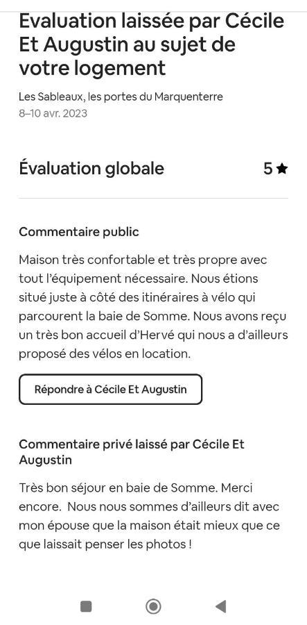 Les Sableaux, Les Portes Du Marquenterre Saint-Quentin-en-Tourmont Eksteriør bilde